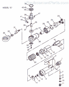 Part Location Diagram of KF138204 Chicago Pneumatic Housing-Spindle